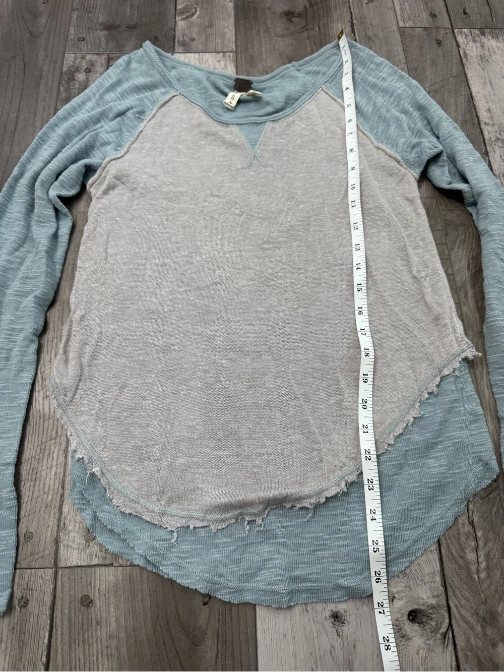 Free People We The Free Friday Feeling Layered Top Distressed Henley Small
